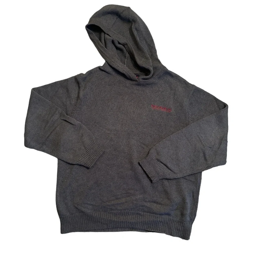 Polo Ralph Lauren Gray Hooded Sweater Men XL Pullover Classic Logo